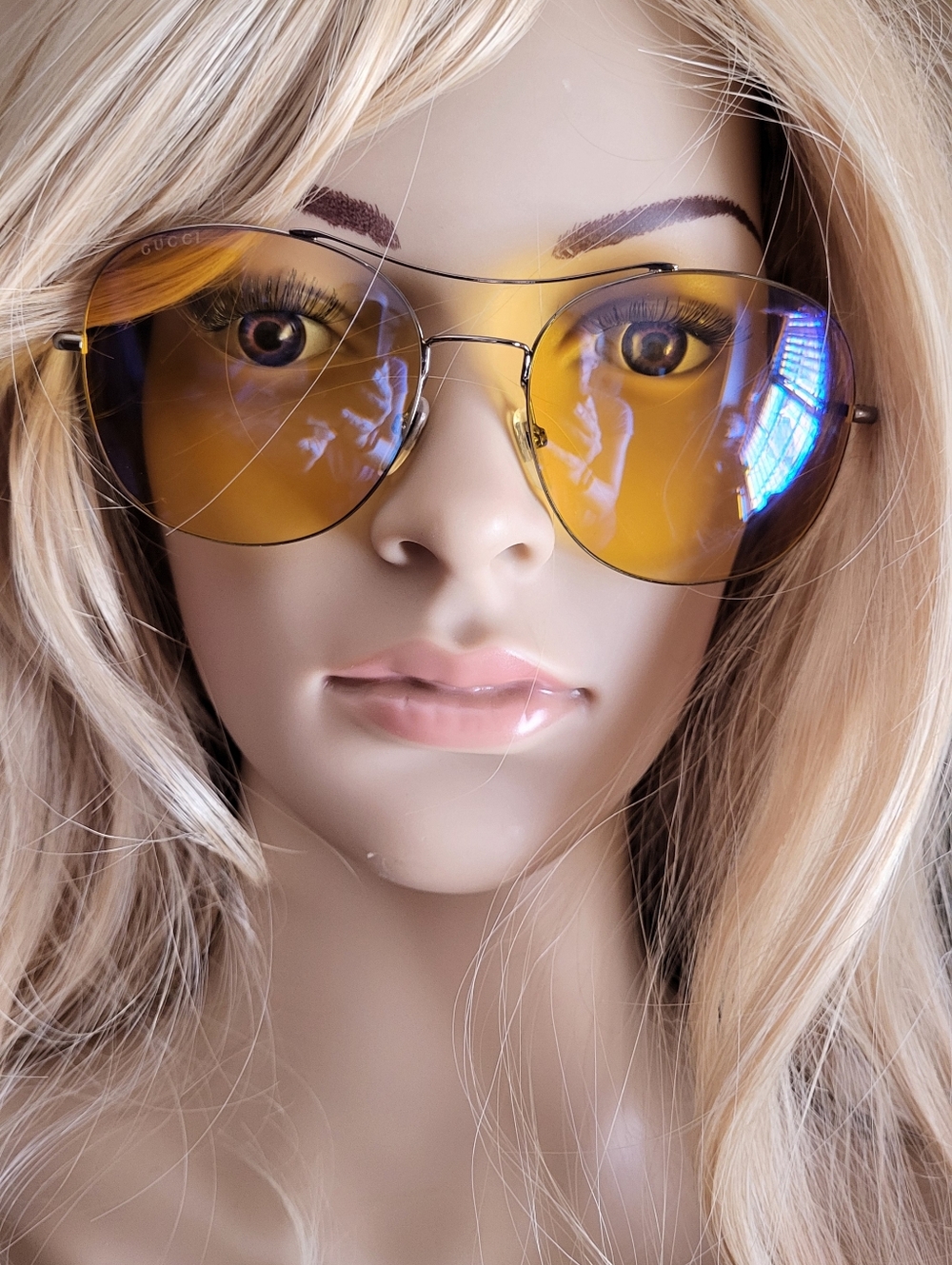 Gucci Women's Sunglasses with Yellow Lenses